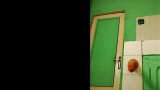 Elvie Lewd with sex tool on the wall - Part