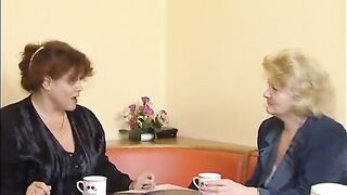 Blond aged floozy gets her vagina plowed