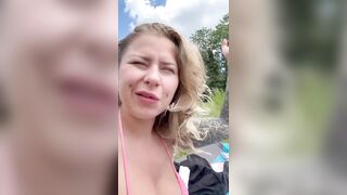 Solo Squirting in Public