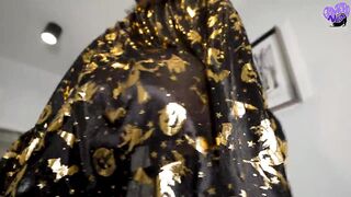 Cute slutty witch in ebony nylons sucks and screws for Halloween - Pantera Nika