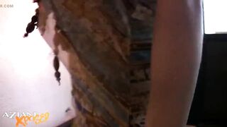 Wicked mother I'd like to fuck cums on the stairwell