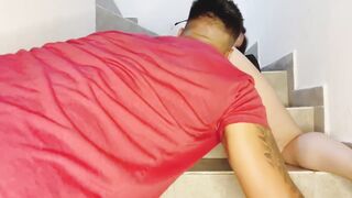 Banged my stepsister on the staircase during the time that mamma was at the store