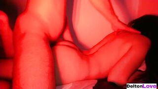 Large booty beauty riding a large jock to climax, natural boobs, amateur, 