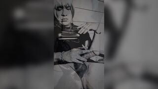 hawt sissy doxy transsexual masturbates whilst smokin' cigarette