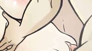 Caught by Mitsuri in the sauna… that babe pins Tanjiro down, straddles him, and sinks onto his jock—riding hard in the steamy heat untill this guy fills her