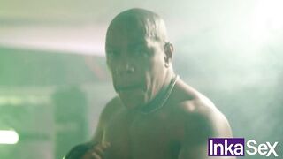 INKA SEX - UFX wrestler is dominated by large cunt bodybuilder.