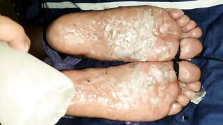 Foot Punishment - Boy feet bound and tortured with candle wax