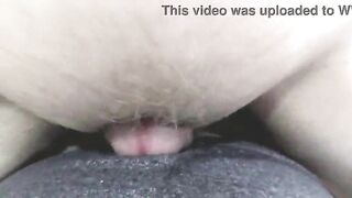 Movie scene from my wife's phone. My wife blond mother I'd like to fuck masturbates cock and rubs labia pussy on shlong lover until cum In bedroom Close Up Spunk fountain Floozy Slut Juicy twat Cream Pie Creampie POV Natural breasts Aged