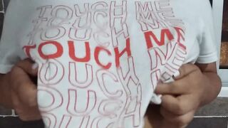 Nasty lalin girl beauty plays with her titties CrazyHappyCouple