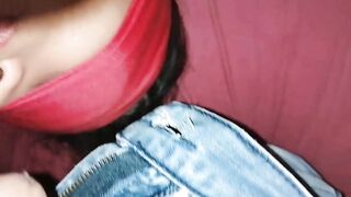 Jugando a saborear mi polla - Puta chupa rico la punta
