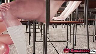 Leila the Redhead Cheerleader in Animation - Experience Massive Tits And Teats Play Accompanied by Groaning, Fingering & Soaked Muff diving in the Chair Leading to a Soaked Climax