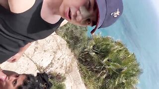 SEX ON A CLIFF WITH MY WIFE AND I CUM IN HER BUTT - YASMINA KHAN