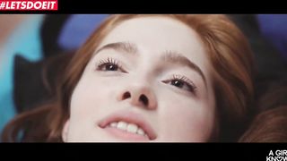 Passionate girl on girl fuck in cozy fantasy room
