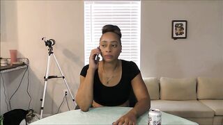 Kendra keeps burping as that babe takes this important call