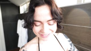 My Stepsister Lets Me Watch Her Vagina For The 1st Time And I Cum On Her Nice-looking Face