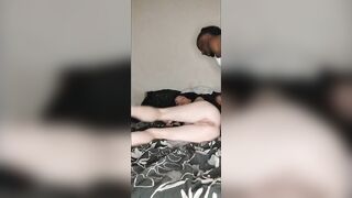 Tiny step sis gets caught and gets blacked