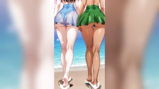 Eager Bubble Booty Beach Manga Compilation Extraordinary Butt Jiggle