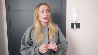 This babe ate my delivery... so I made her pay off her taut pink vagina