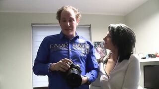 Lustful Golden-haired & Breasty Brunette hair Wrecked in FFM Assfuck Three-some