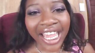 Breasty Black Whore Drinks Jizz Without Shoe After Sexy Screw with BBC