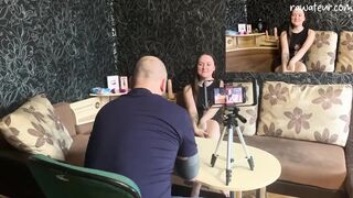 Russian Casting Bed Auditions: Nasty Amateur Sweetheart Gets Creampied with Buttplug Play!