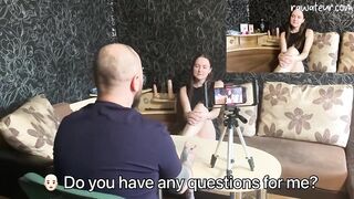 Russian Casting Bed Auditions: Nasty Amateur Sweetheart Gets Creampied with Buttplug Play!
