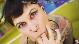 Inked Bad Gal POV Screwed Raw – Teat Play, Gagging Fellatio, Booty Slapping & Large Facial Finish