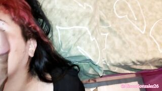 ALISON gets her bazookas drilled and unfathomable throated until I cum on her face