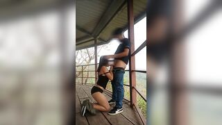 Sexo arriesgado, mirador del bosque