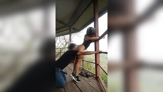 Sexo arriesgado, mirador del bosque