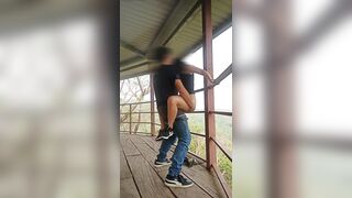 Sexo arriesgado, mirador del bosque