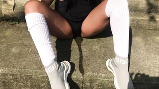 chicks urinating in the street very casual????????