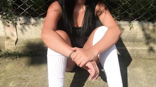 chicks urinating in the street very casual????????