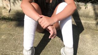 chicks urinating in the street very casual????????