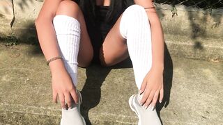 chicks urinating in the street very casual????????