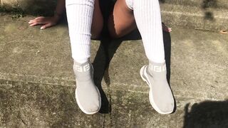 chicks urinating in the street very casual????????