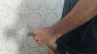 Delightsome shower with spunk flow