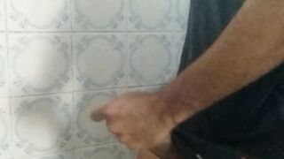 Delightsome shower with spunk flow