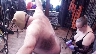 Part three:- Satana's piggy is back in city for some play time with Dominant-bitch Satana!