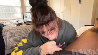 Gamer Granny Sucks Your Knob in Between Rounds! - Hollee Huntress Blows U & U Cum Everywhere!