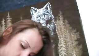 Large boobed floozy gives a sexy tugjob