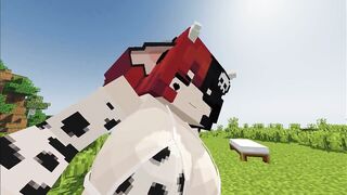 Charming cutie clothed as a cow desires me to milk her and give her my milk