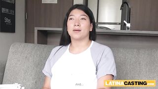 Large Boobs Oriental Lalin girl Gagging Upside Down Deepthroat & Tittyfuck