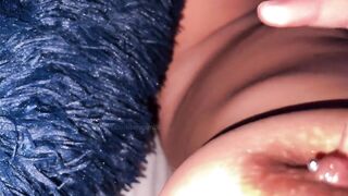 Underneath the sheets youthful hotty touches her soft cunt