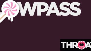 THROATED - Inked & Breasty BELLA BLU Practices Deepthroat Skills