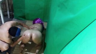 The stepsister is banged very intensive during the time that preparing breakfast in the kitchen