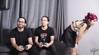 Lil latin chick Cindy Luna gets double permeated! One shlong is not ever sufficiently for her! Axl Rey and Will Veg