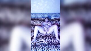 Russian cutie shows off her exposed, curvaceous body and then masturbates.