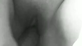 Russian girl gets a thrill from a red phallus