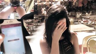 PUPLIC VIBRATING PANTS CLIMAX IN PUBLIC RESTAURANT LUSH